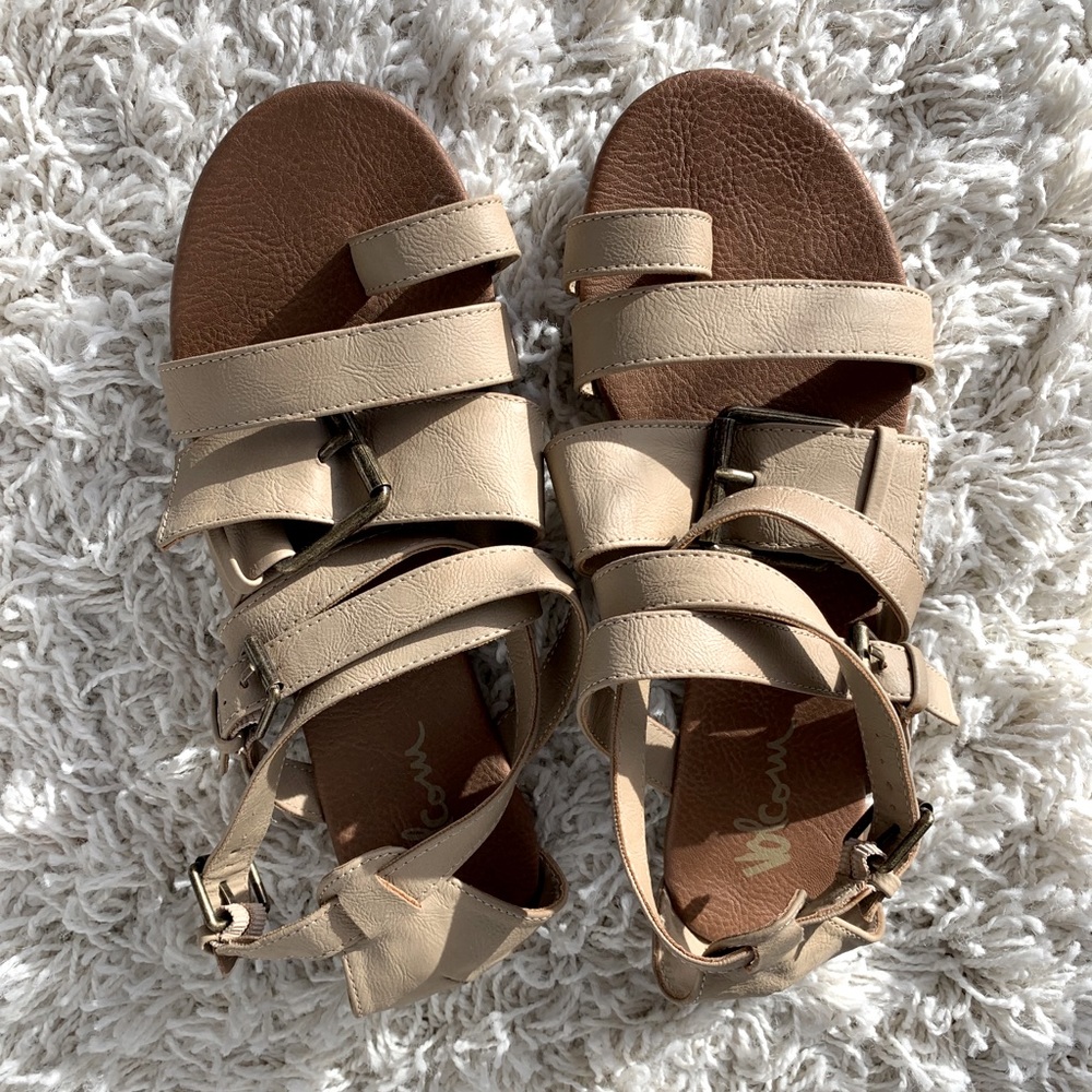 Volcom strappy sandals. Size 8.